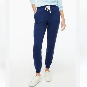 J Crew Cotton Terry Jogger Pants Blue Size Small